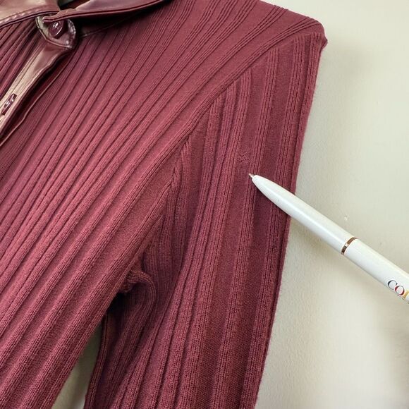 TOCCIN X RTR  Variegated Rib Knit Leather Combo Dress - Picture 8 of 10